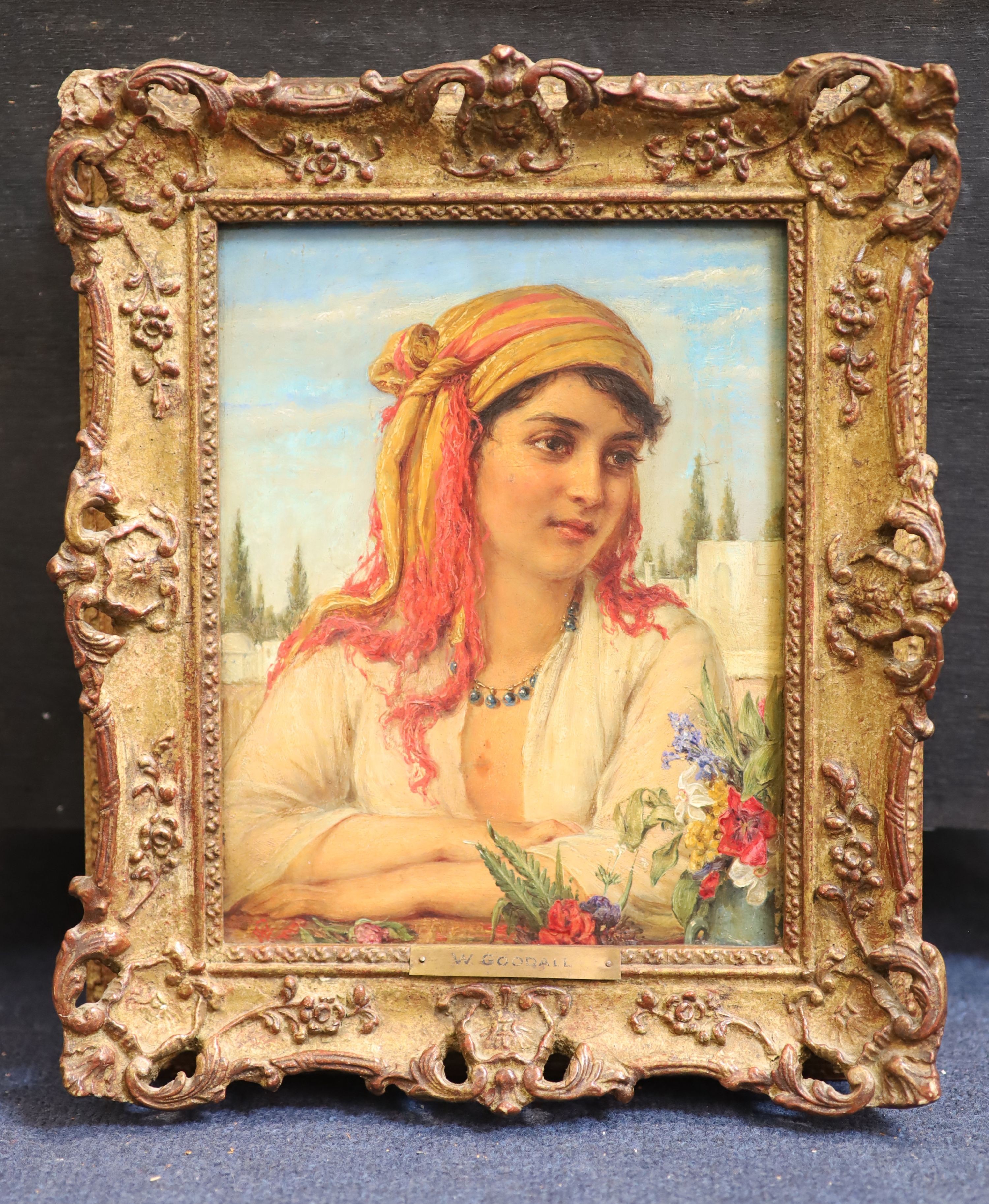 William Goodall (1757-1844), An Eastern Beauty, Oil on panel, 22 x 17cm.